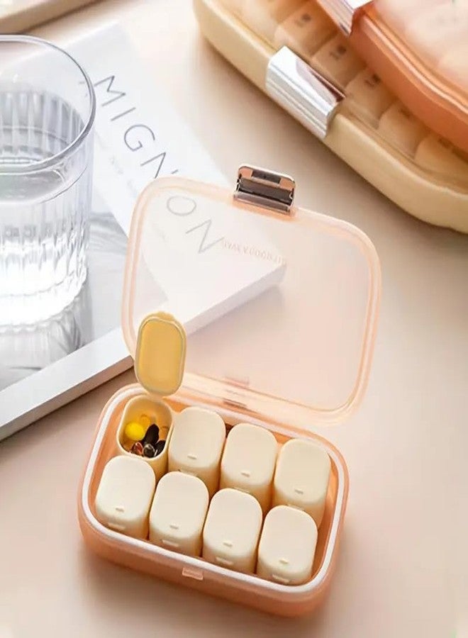 TGOPIT علبة تنظيم حبوب TGOPIT، قطعة واحدة، لطيفة للسفر، لحفظ الأدوية اليومية، تخزين شخصي، صغيرة الحجم، محمولة، تحتوي على فيتامينات أسبوعية، مقسمة للجيب، مناسبة للحقائب والمحافظ أثناء السفر. - Image 1